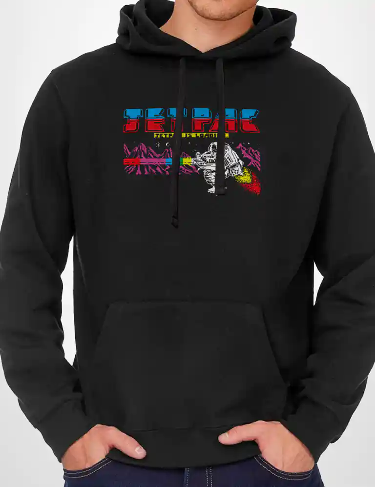 345 JETPAC SUDADERA CAPUCHA NEGRO A