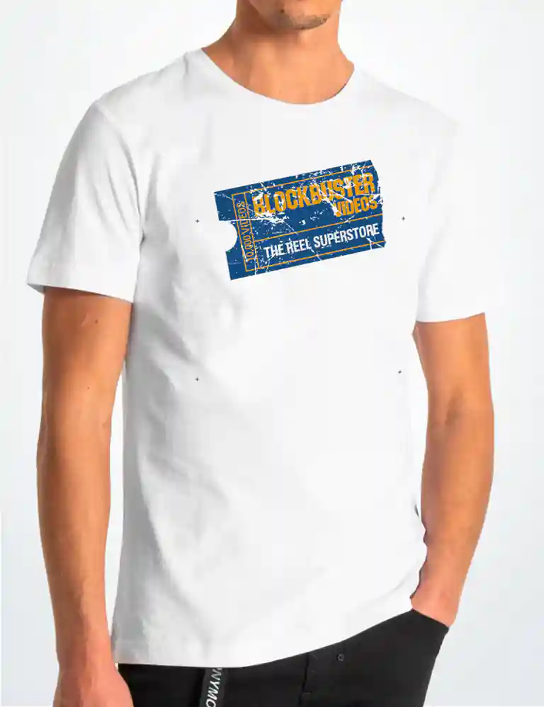 380 BLOCKBUSTER CAMISETA UNISEX BLANCO A