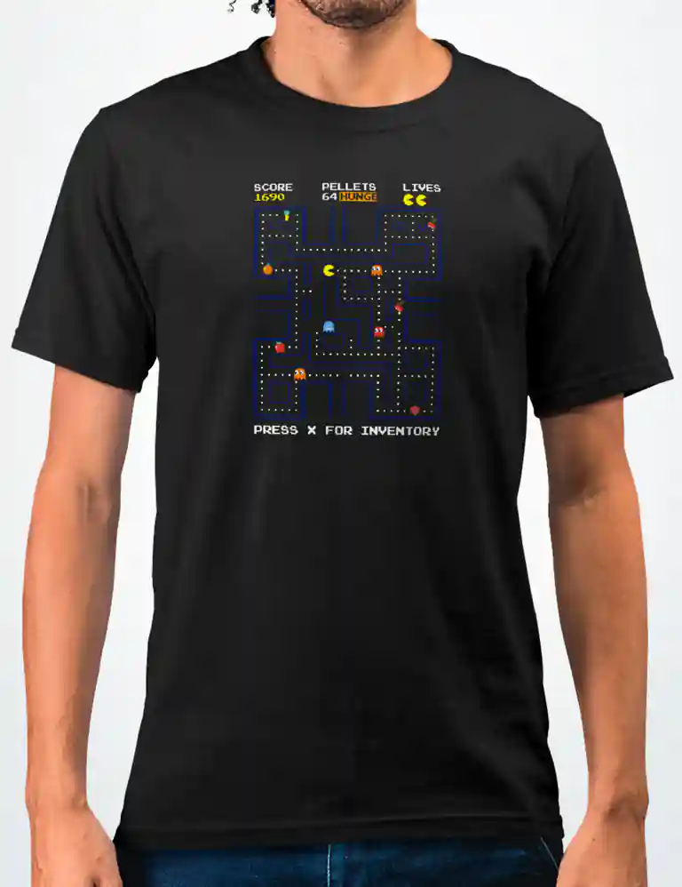 381 PACMAN2 CAMISETA UNISEX NEGRO A