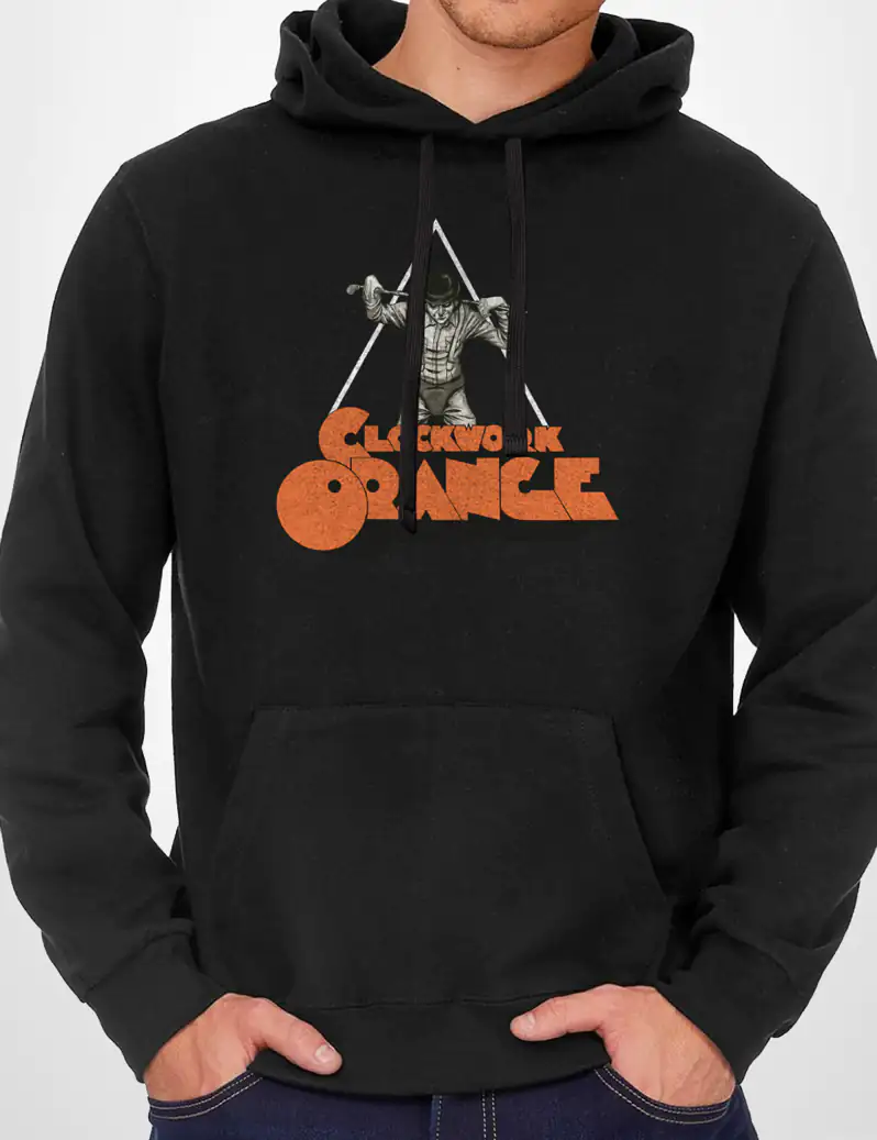 472 LA NARANJA MECANICA 2 SUDADERA CAPUCHA NEGRO A