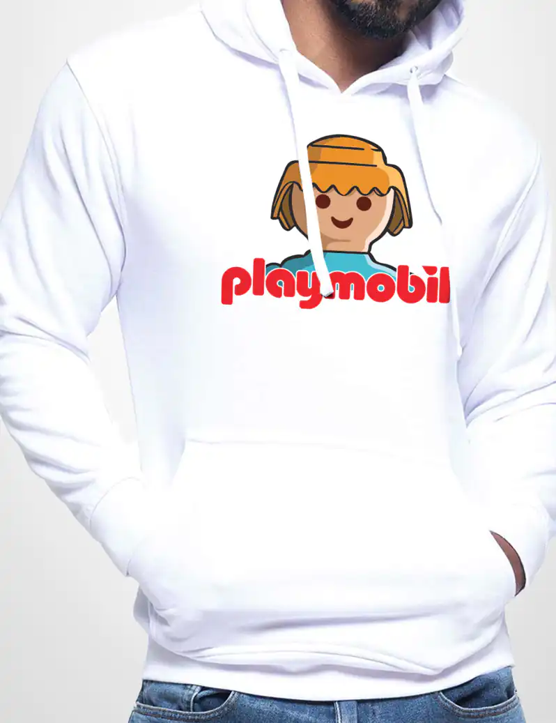 493 PLAYMOBIL 2 SUDADERA CAPUCHA BLANCO A