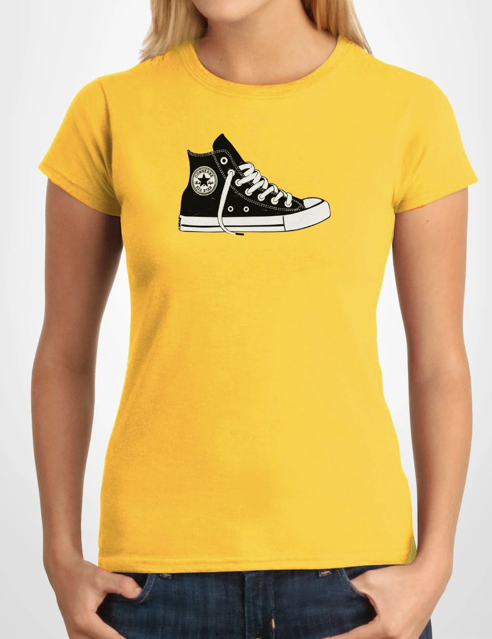 496 ZAPAS CONVERSE CAMISETA CHICA AMARILLO A
