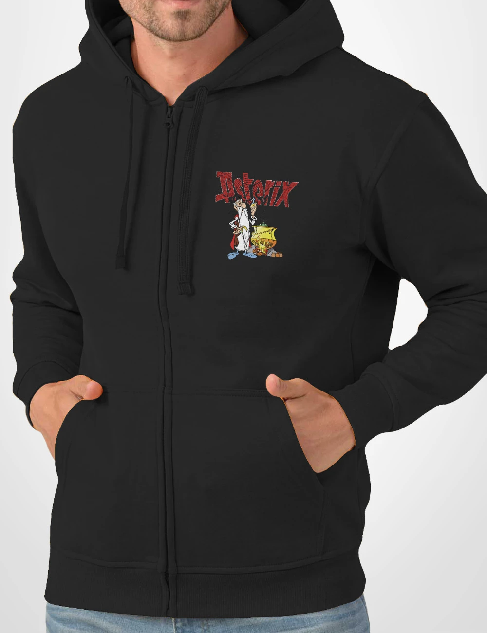 536 PANORAMIX SUDADERA CREMALLERA NEGRO FRONT A