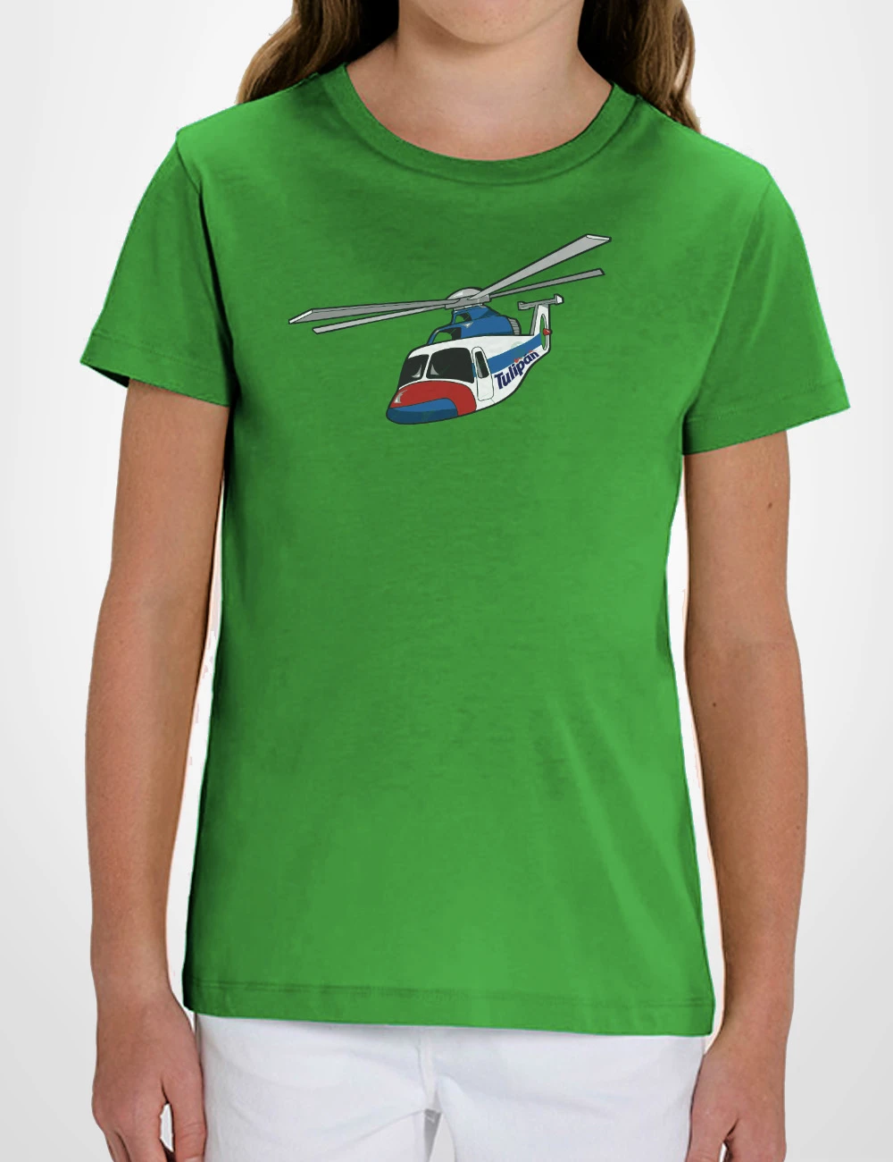 506 HELICOPTERO TULIPAN CAMISETA NINO VERDE B