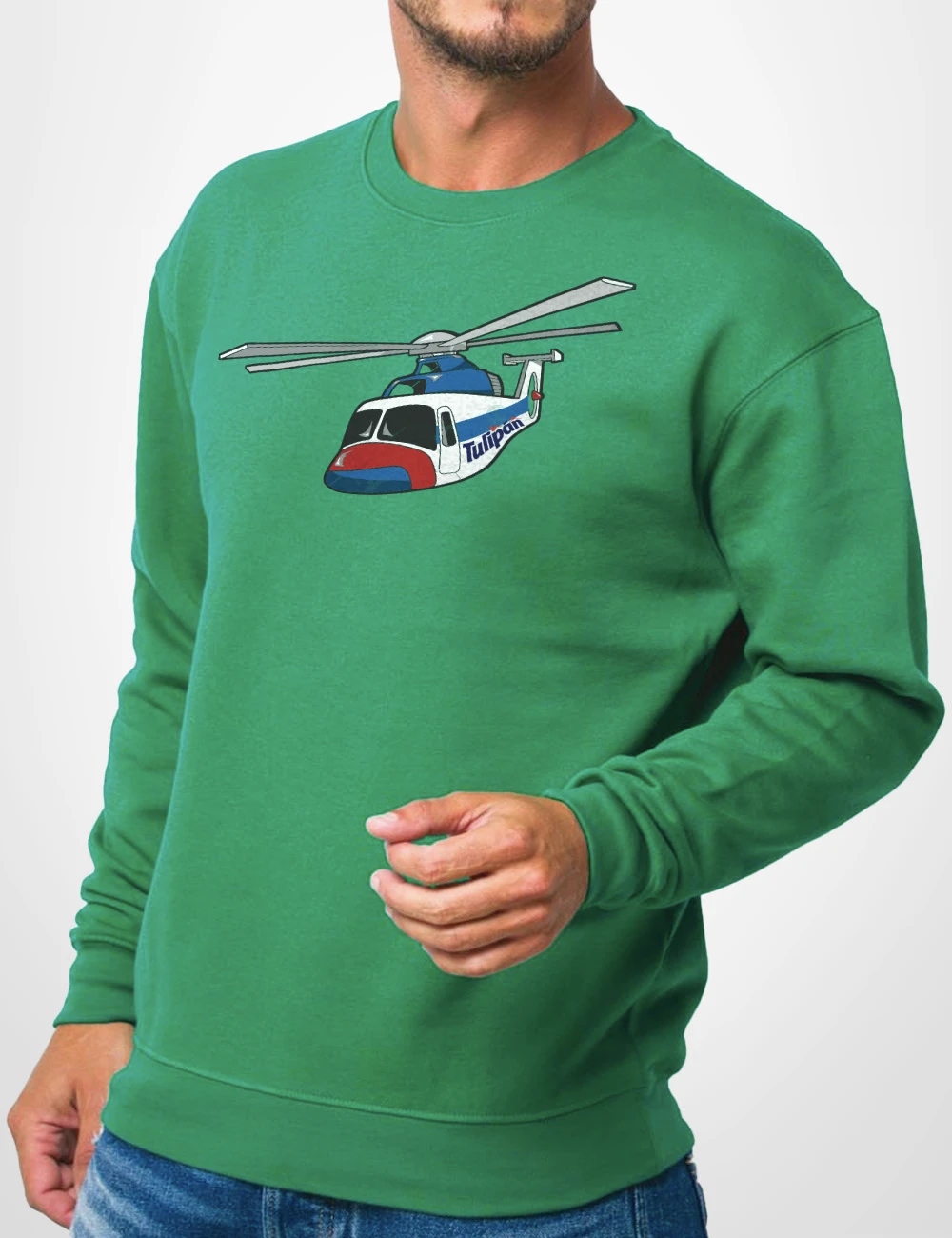 506 HELICOPTERO TULIPAN SUDADERA VERDE A