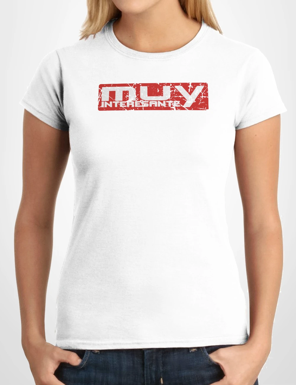 517 MUY INTERESANTE CAMISETA CHICA BLANCO A