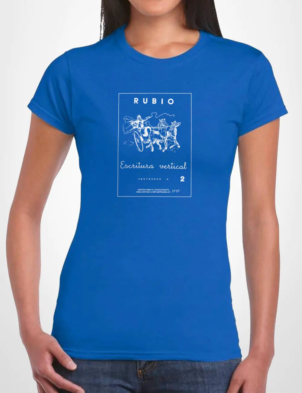 247 RUBIO CAMISETA CHICA AZULON A