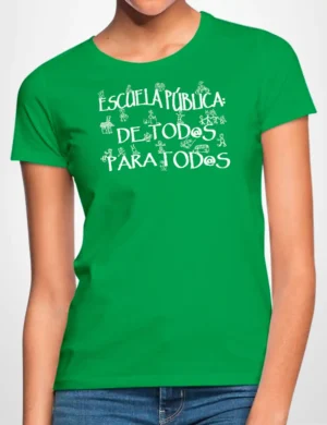 607 ESCUELA CAMISETA CHICA VERDE A