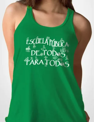 607 ESCUELA CAMISETA TIRANTES VERDE A