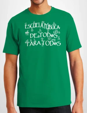 607 ESCUELA CAMISETA UNISEX VERDE A