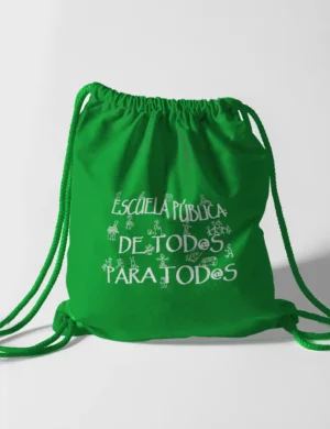 607 ESCUELA BOLSA MOCHILA VERDE A