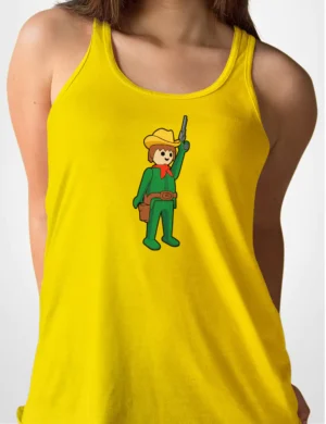 611 PLAYMOBIL COWBOY CAMISETA TIRANTES AMARILLO A